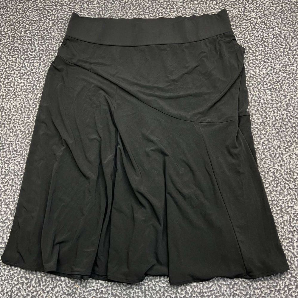 Ideology Woman 2X Plus Size Black A-Line Midi Skirt Stretch Active Casual